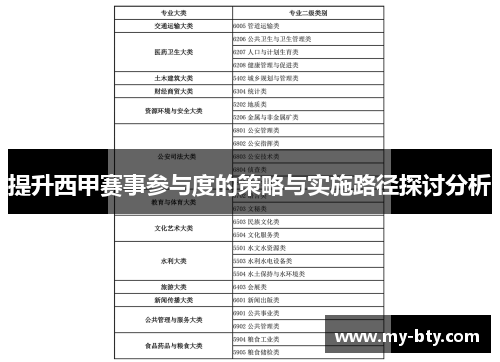 提升西甲赛事参与度的策略与实施路径探讨分析