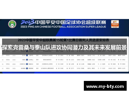 探索克雷桑与泰山队进攻协同潜力及其未来发展前景