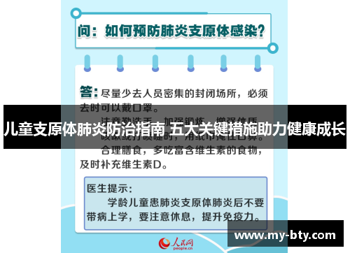 儿童支原体肺炎防治指南 五大关键措施助力健康成长